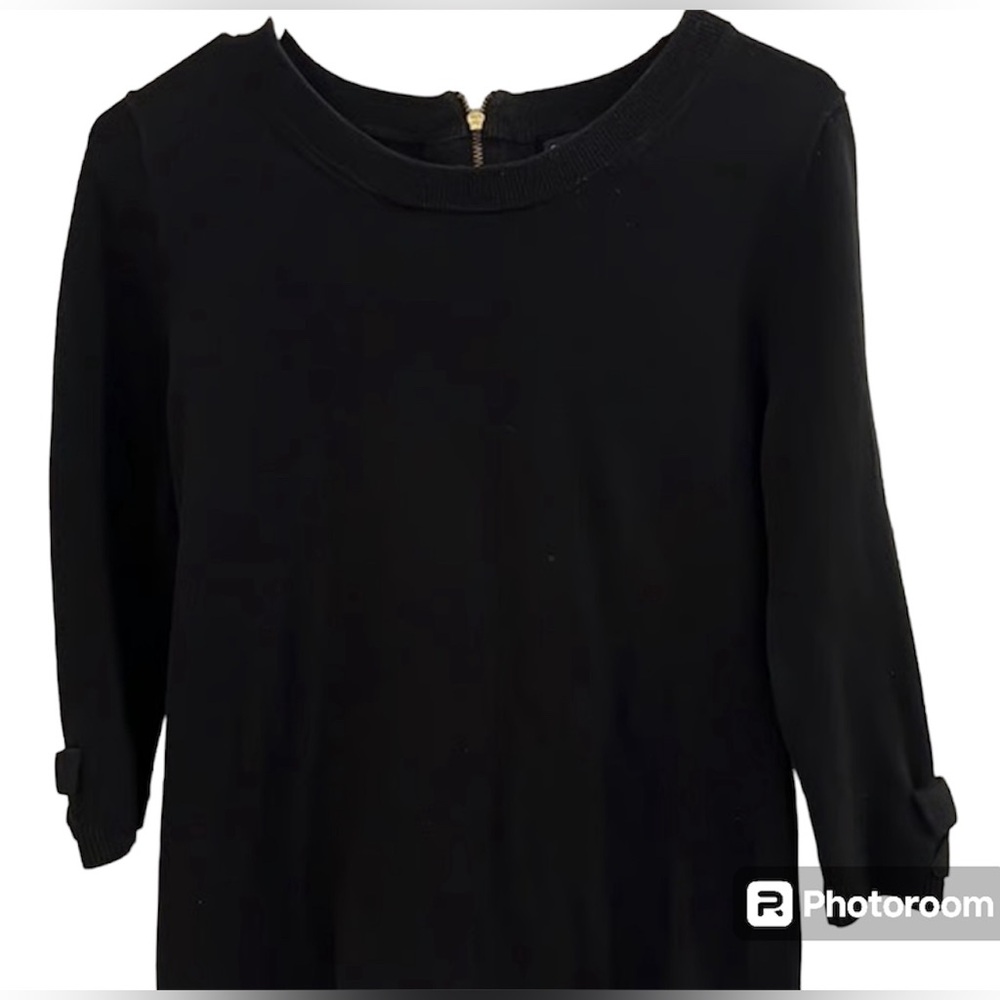 Gap black 3/4 length sleeve sweater with bow sleeve and back zipper size M